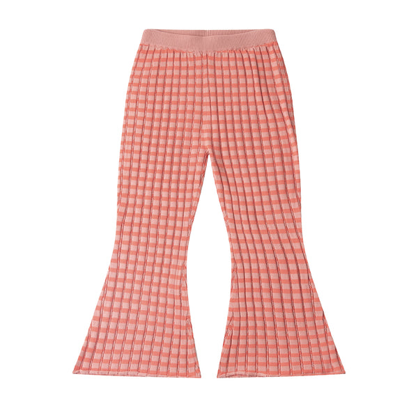 Flared Trousers Orange/Sea Pink
