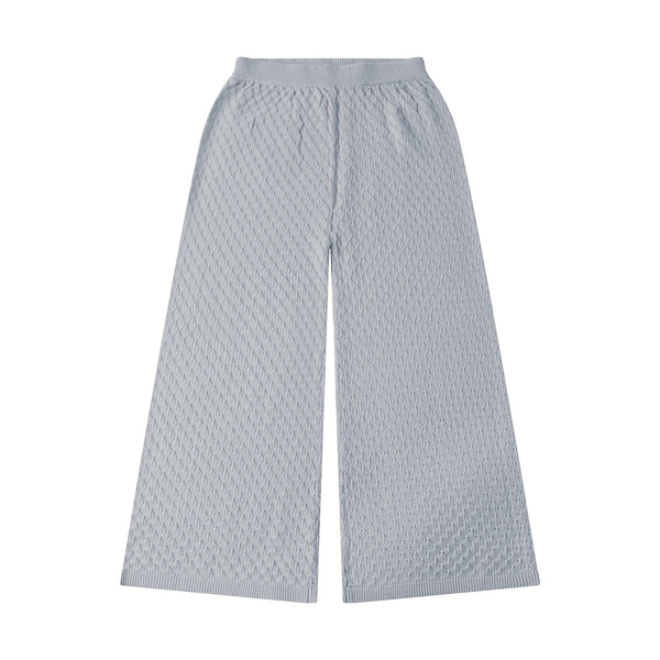 Textured Trousers Light Blue