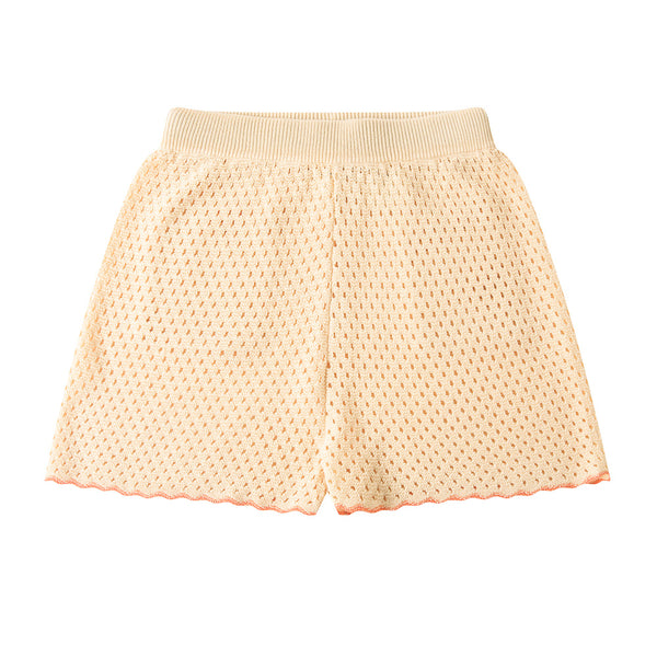 Crochet Seaside Shorts Orange Trims