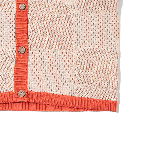 Crochet Shirt Cream/Orange