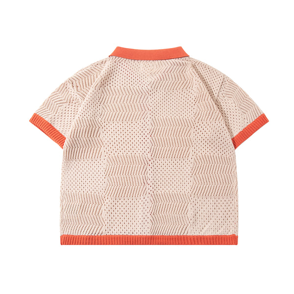 Crochet Shirt Cream/Orange