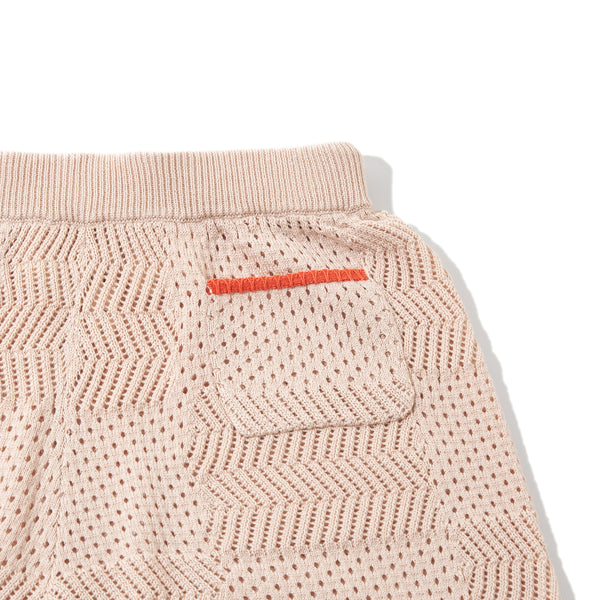 Crochet Shorts Cream/Orange