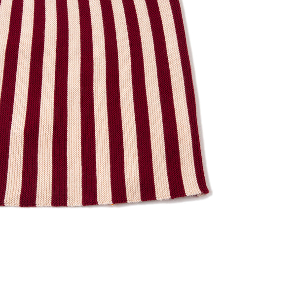 Stripe Skirt Maroon/Cream