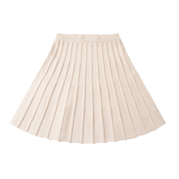 Pleated Skirt Cream