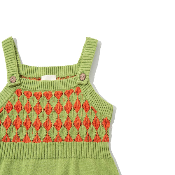 Argyle Babysuit Lawngreen