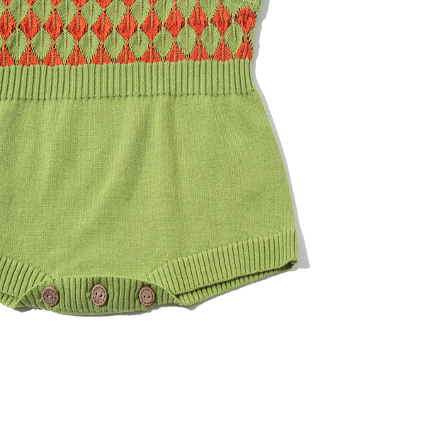 Argyle Babysuit Lawngreen