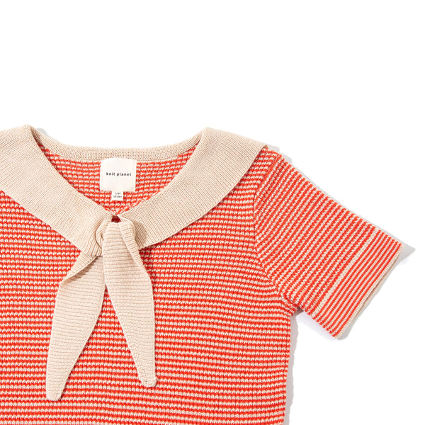 Chic Collared Top Red