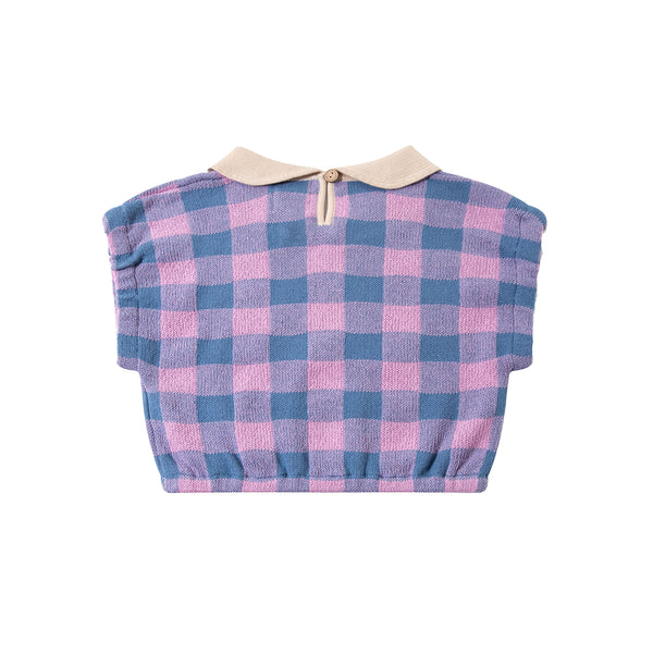 Baby Blouse Mid Blue/Lilac