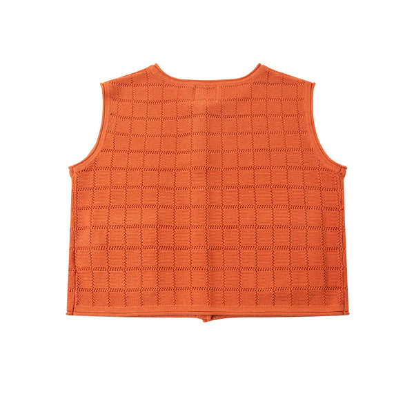 Checkboard Top Orange