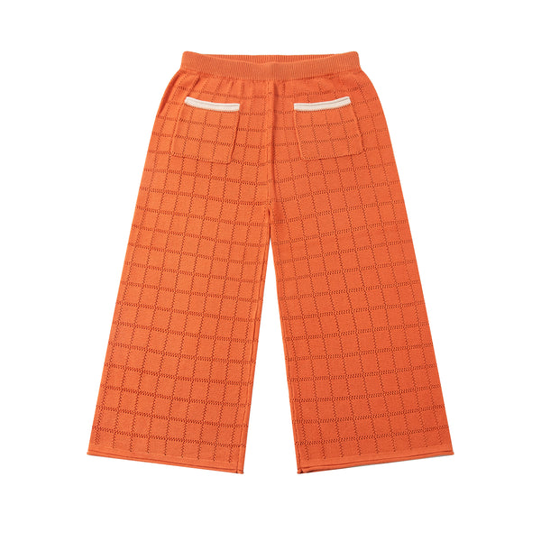 Checkboard Trousers Orange