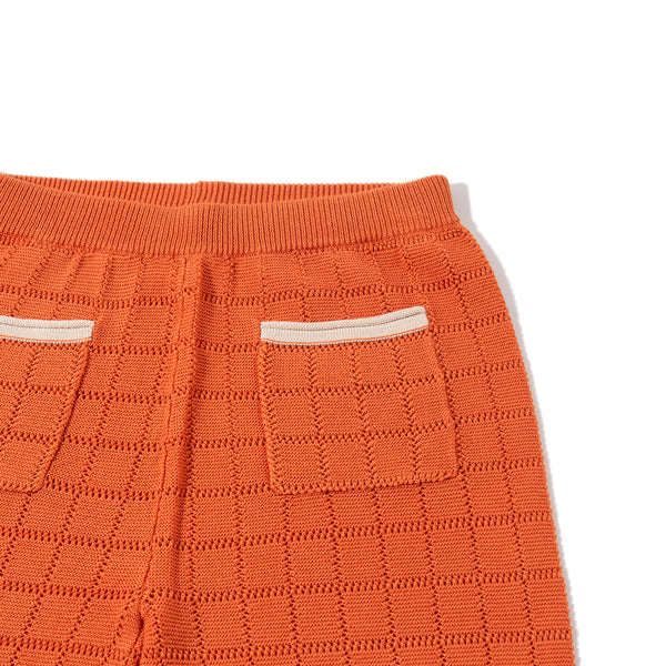 Checkboard Trousers Orange