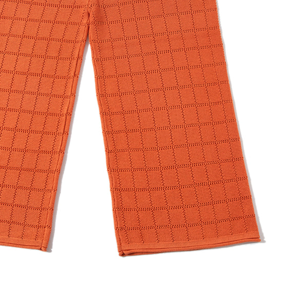 Checkboard Trousers Orange