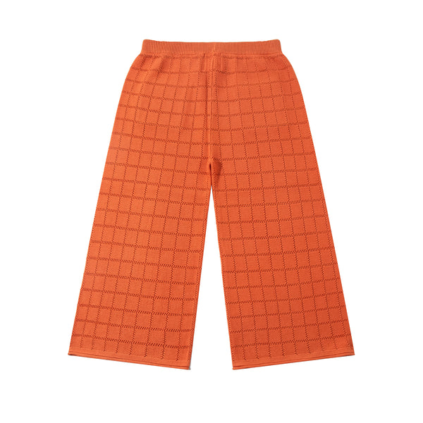 Checkboard Trousers Orange