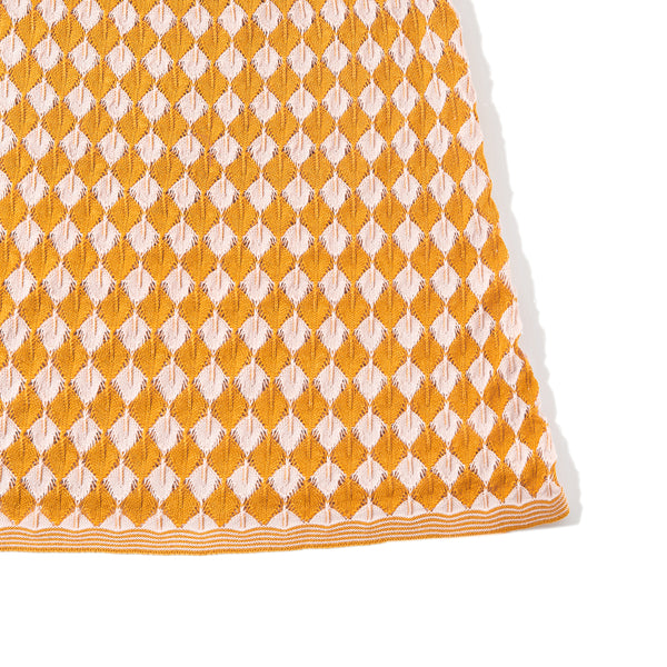 Argyle Dress Mustard/Cream