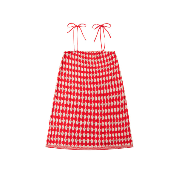 Argyle Dress Red/Cream