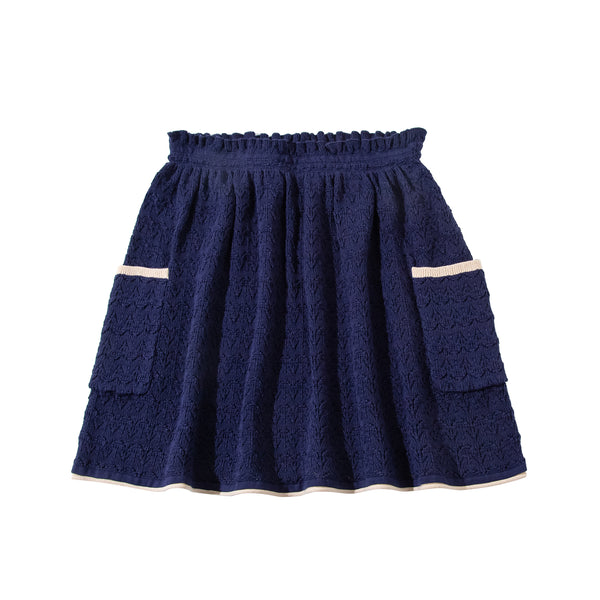 Floral Skirt Navy