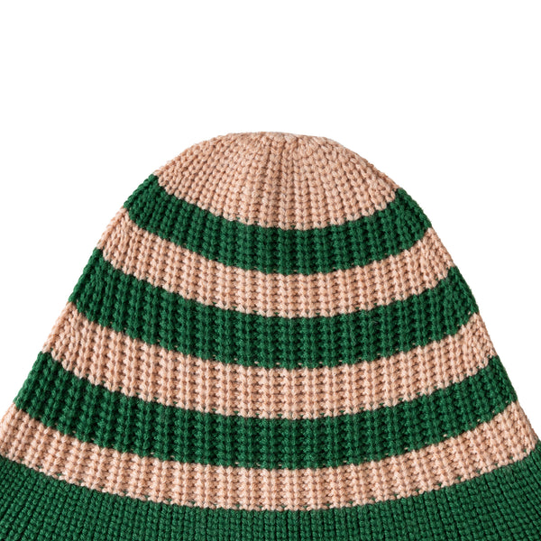 Stripe Hat Green/Pastel Orange