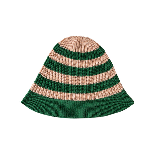 Stripe Hat Green/Pastel Orange
