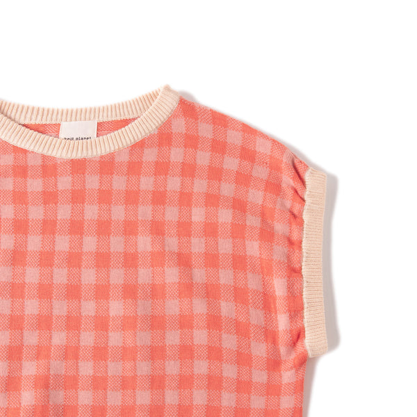 Coloured Knit Orange/Sea Pink