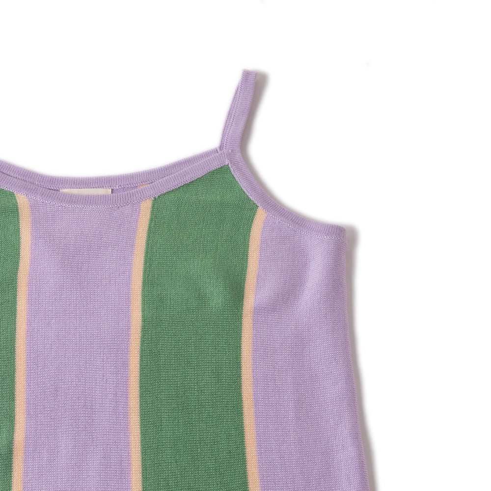 Stripe Dress Light Purple/Green Knit Planet Stripe Dress Light Purple/Green Knit Planet