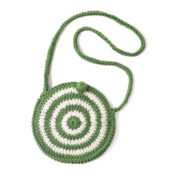 Crochet Conch Bag Cream/Green