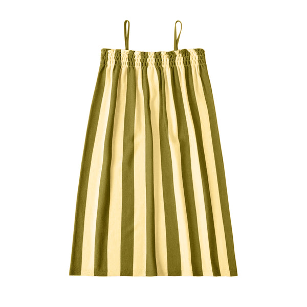 Stripe Dress Olive/Cream