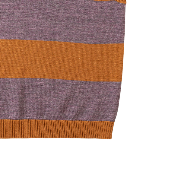 Stripe Vest Brown/Mauve