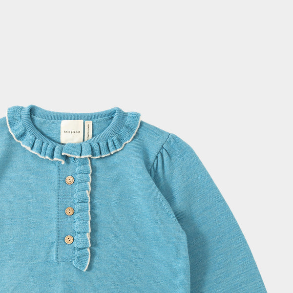 Ruffle Blouse Sky