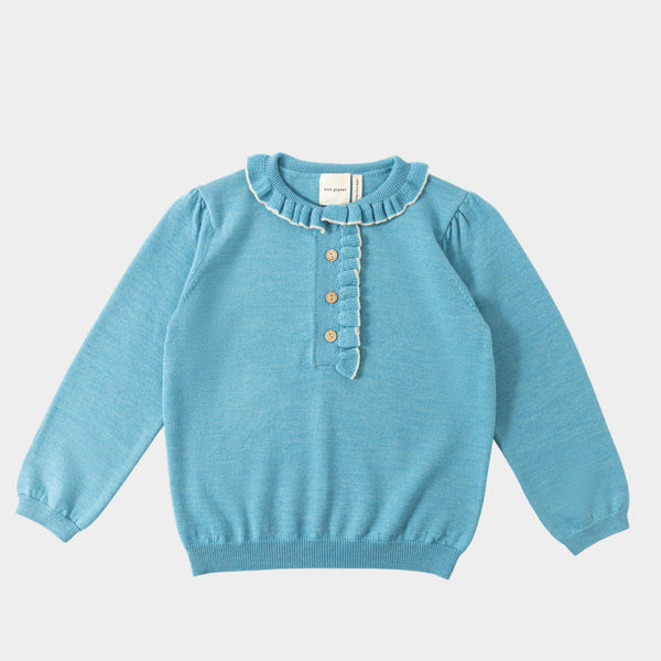 Ruffle Blouse Sky
