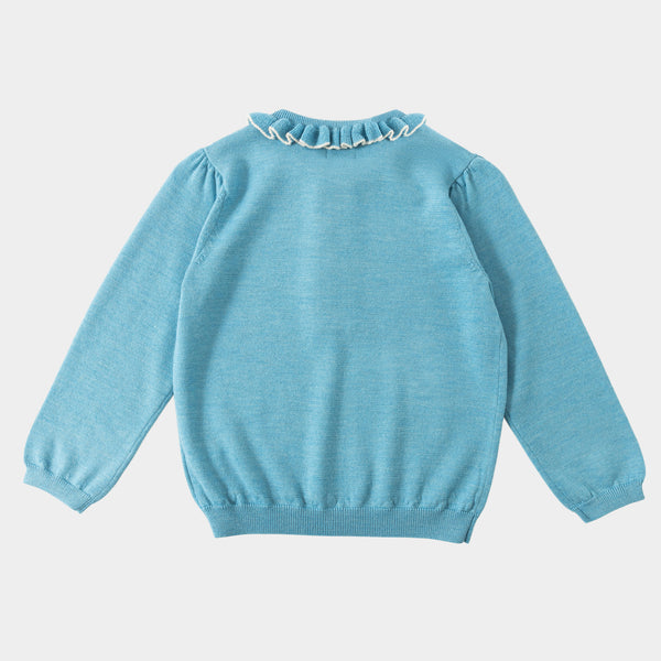 Ruffle Blouse Sky
