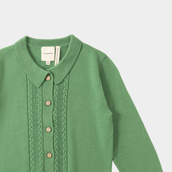 Cable Blouse Green