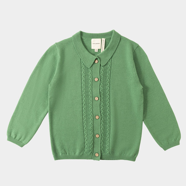 Cable Blouse Green
