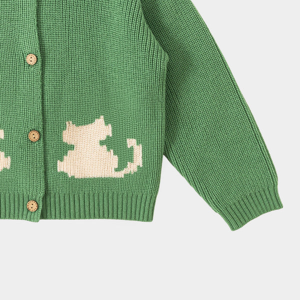 Kitten Cardigan Green