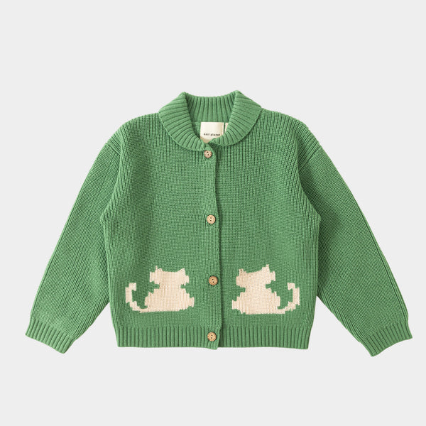 Kitten Cardigan Green