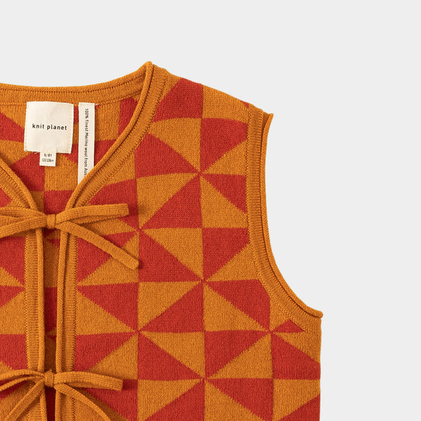 Pinwheel Vest Brown
