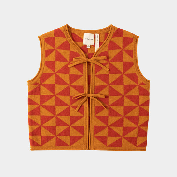 Pinwheel Vest Brown