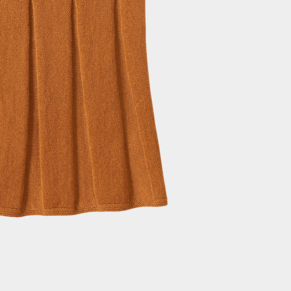 Pleated Skirt Brown