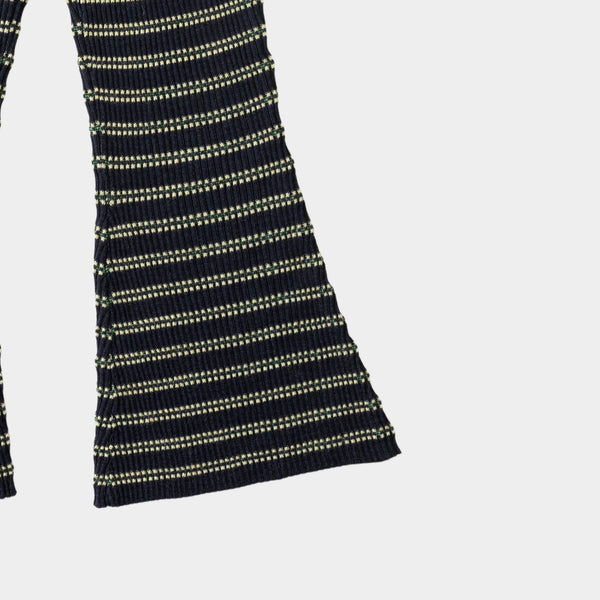 Patterned Trousers Navy
