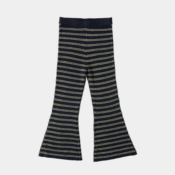 Patterned Trousers Navy