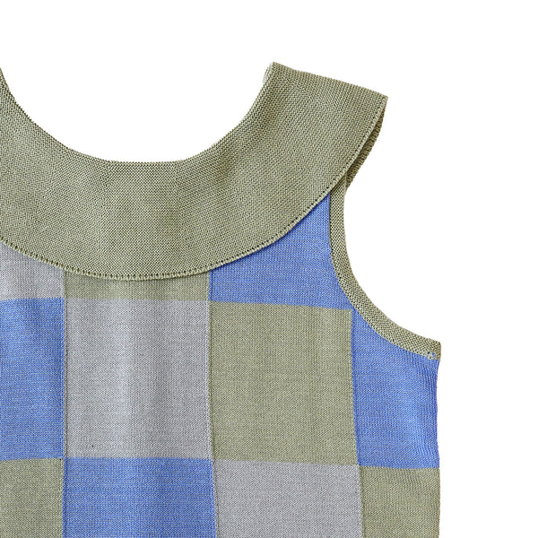 Patchwork Knit Cornflower