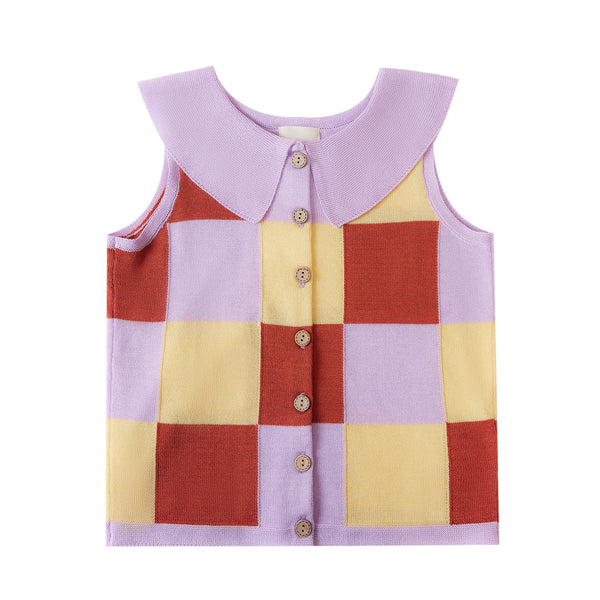 Patchwork Knit Purple