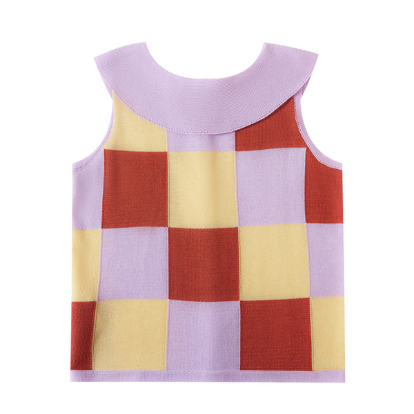 Patchwork Knit Purple