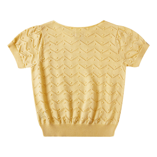 Seed Knit Cream Yellow