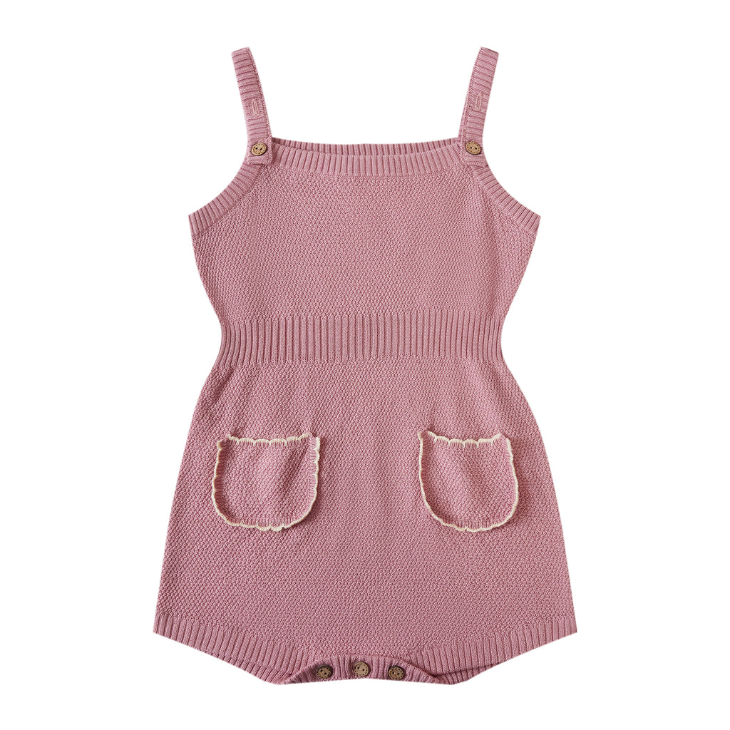 Scalloped Babysuit Pink