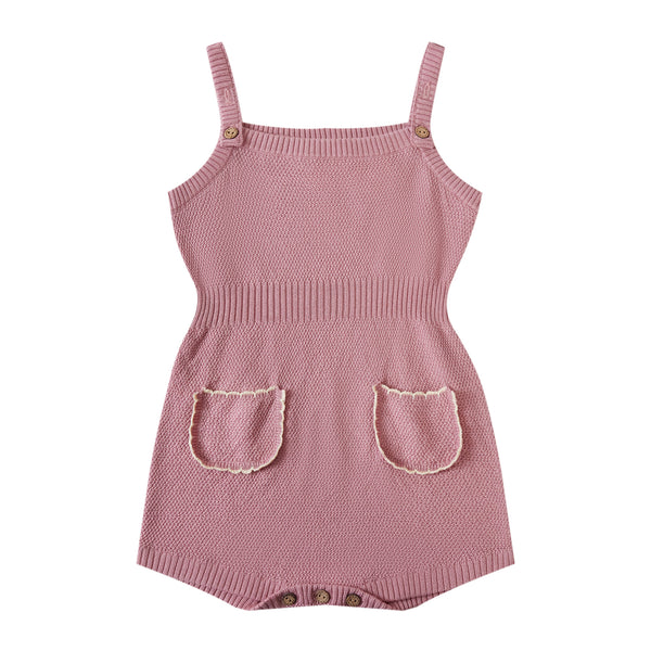 Scalloped Babysuit Pink