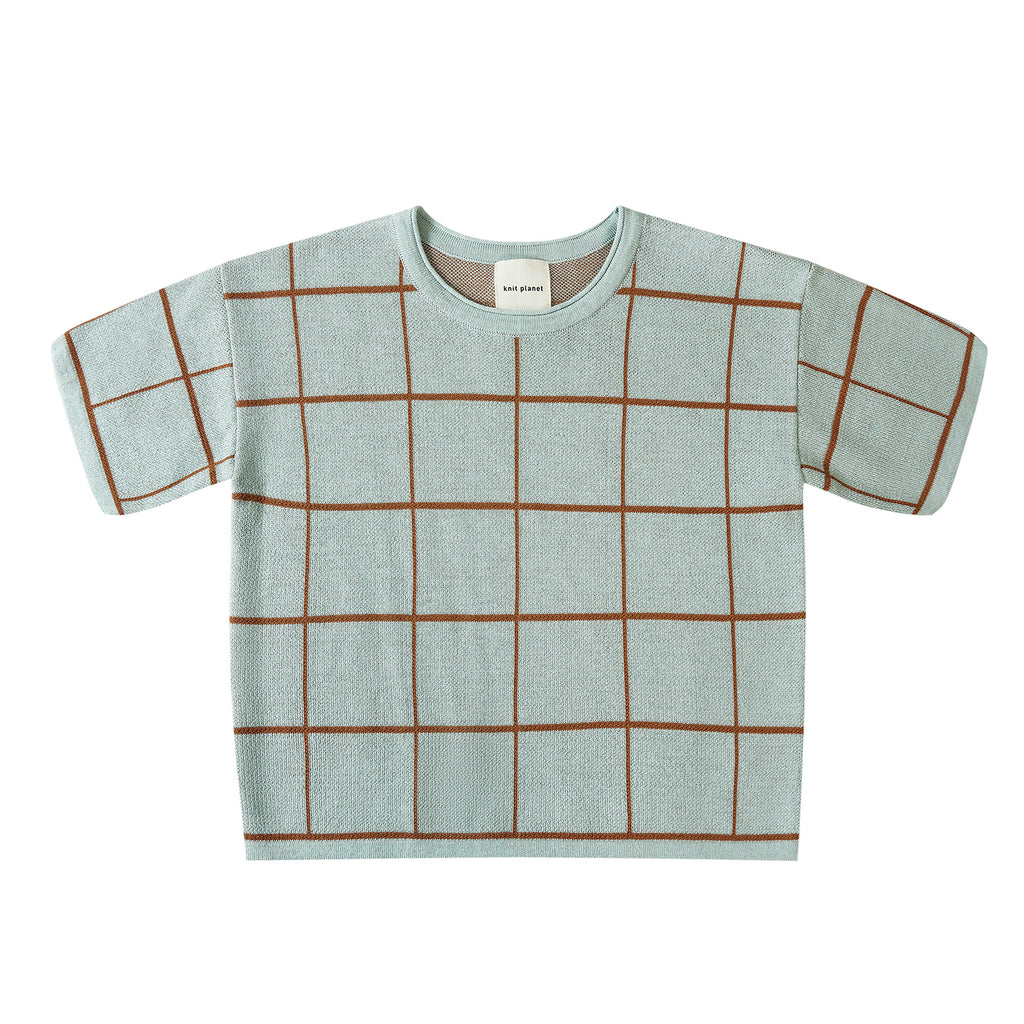 Squared Knit Beau Blue
