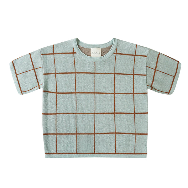 Squared Knit Beau Blue