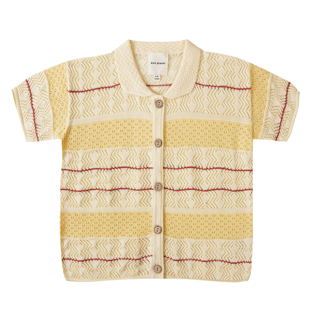 Pointelle Shirt Cream Yellow