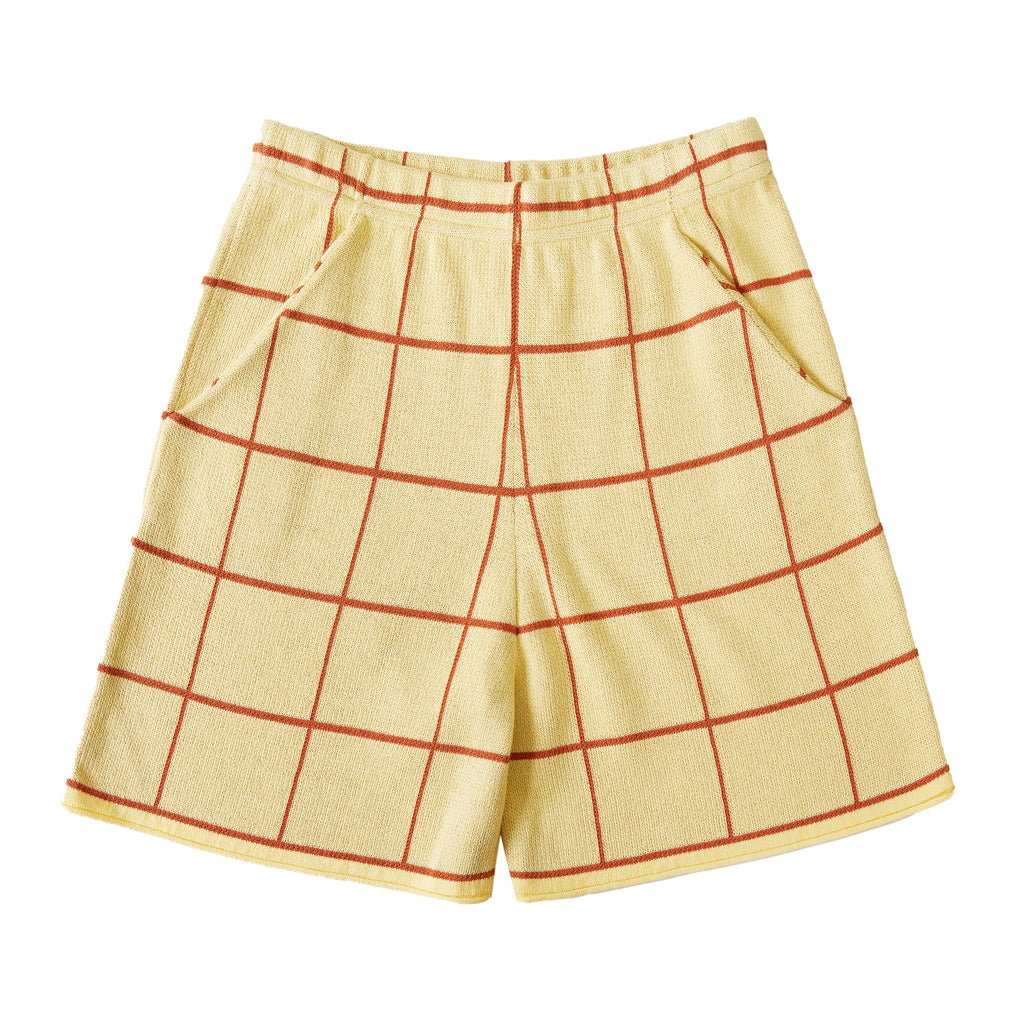 Squared Shorts Cream Yellow