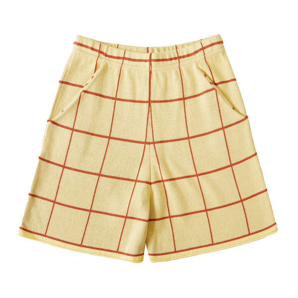 Squared Shorts Cream Yellow